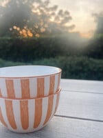 Zomers kommetje gestreept 'orange'