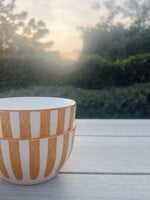 Zomers kommetje gestreept 'yellow'