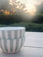 Zomers kommetje gestreept 'green'