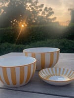 Zomers schaaltje gestreept laag 'yellow'