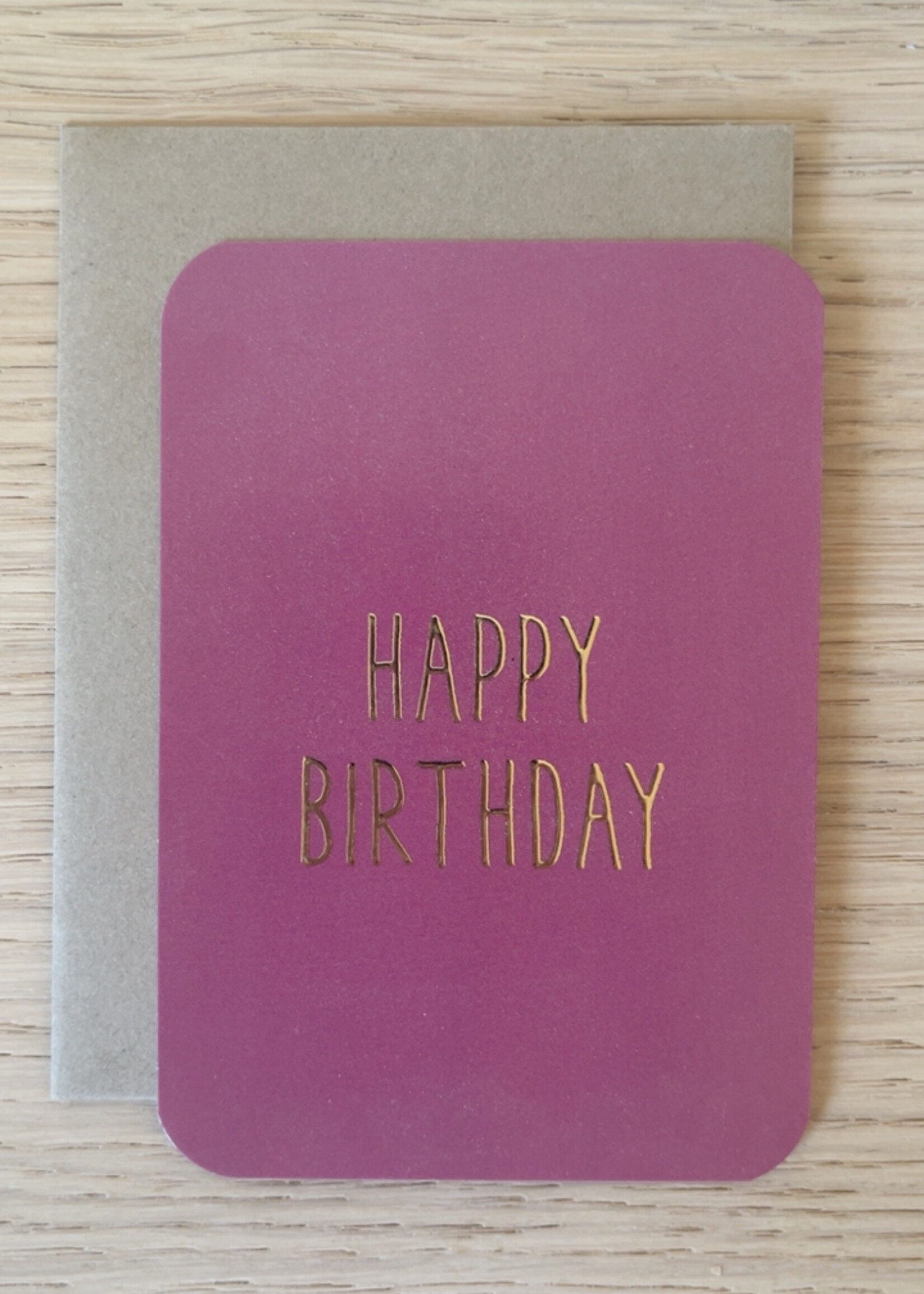 Mini kaartje 'happy birthday'