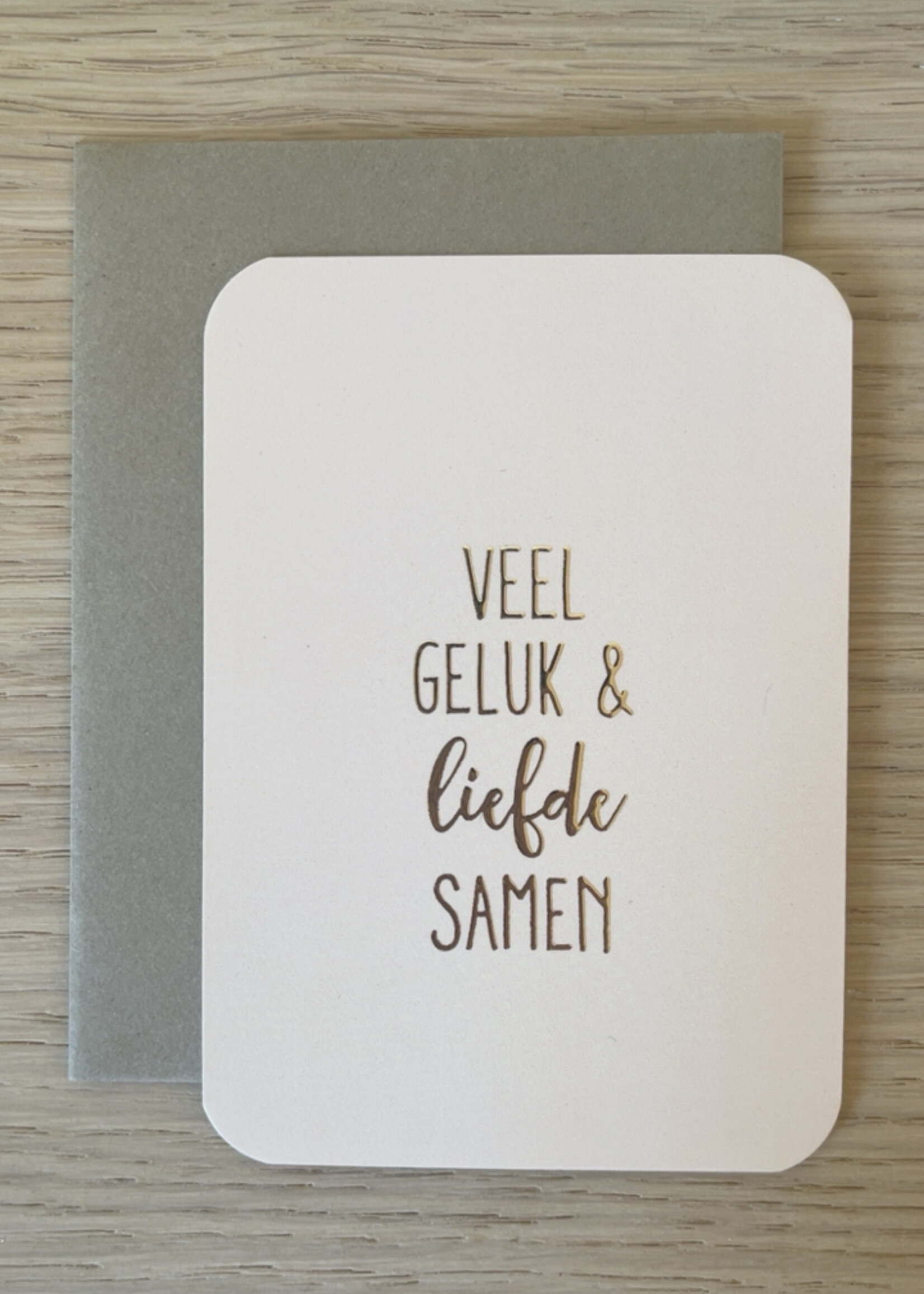 Mini kaartje 'veel geluk & liefde samen'