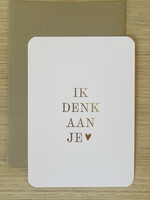 Enkele kaart 'ik denk aan je'