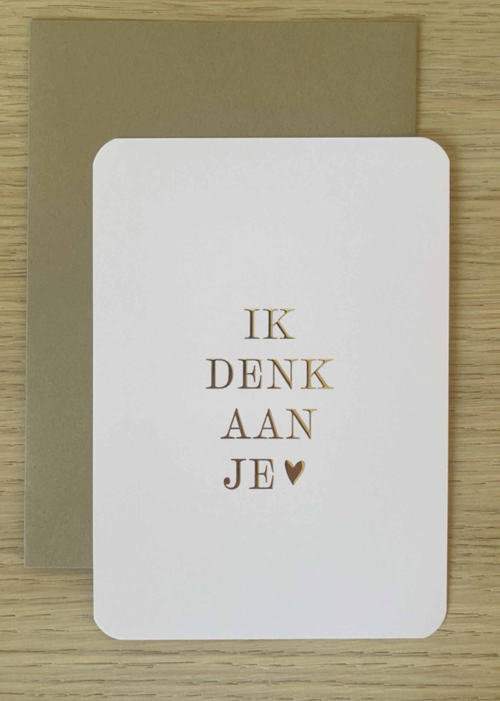 Enkele kaart 'ik denk aan je'