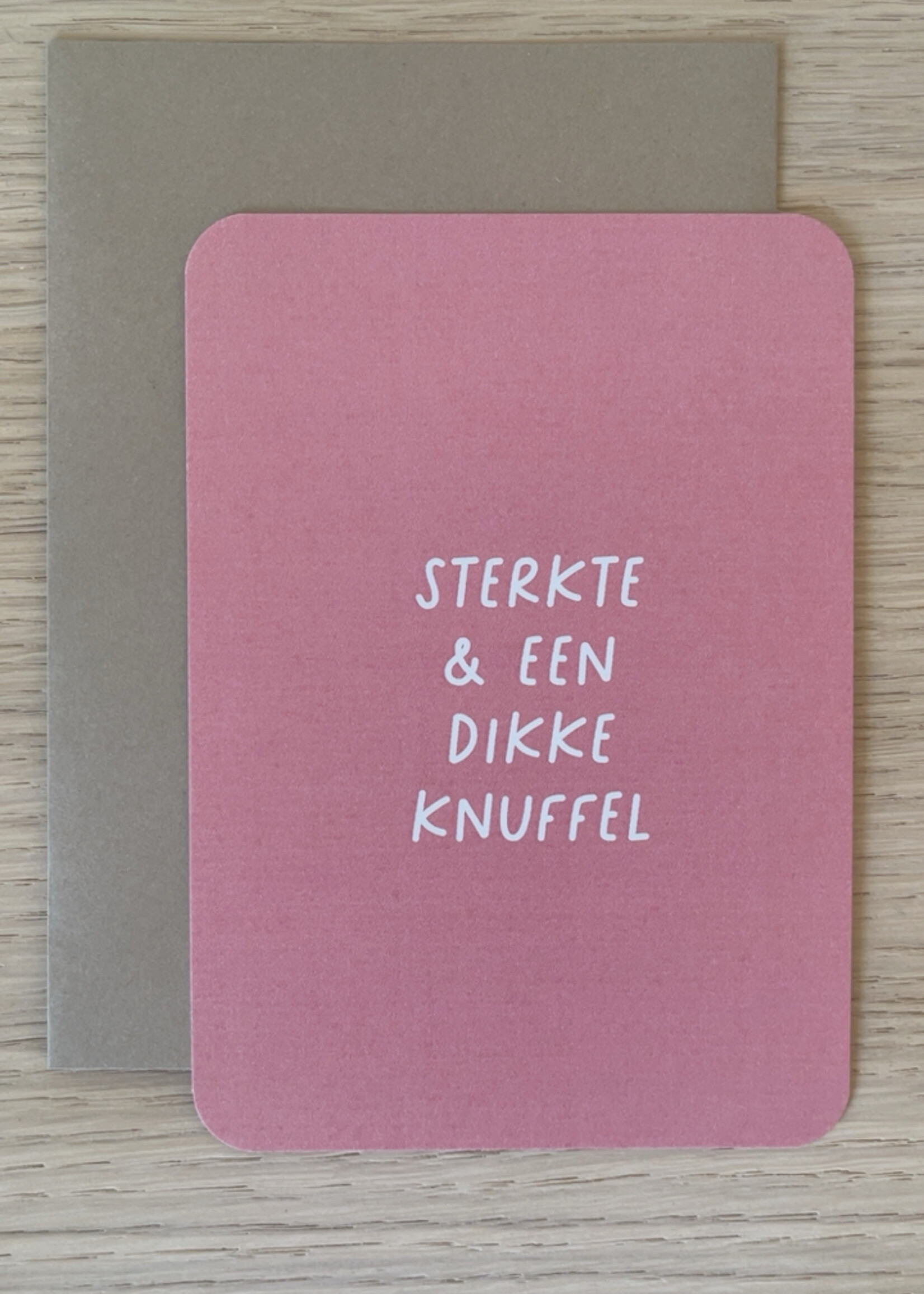 Enkele kaart 'sterkte & een dikke knuffel'