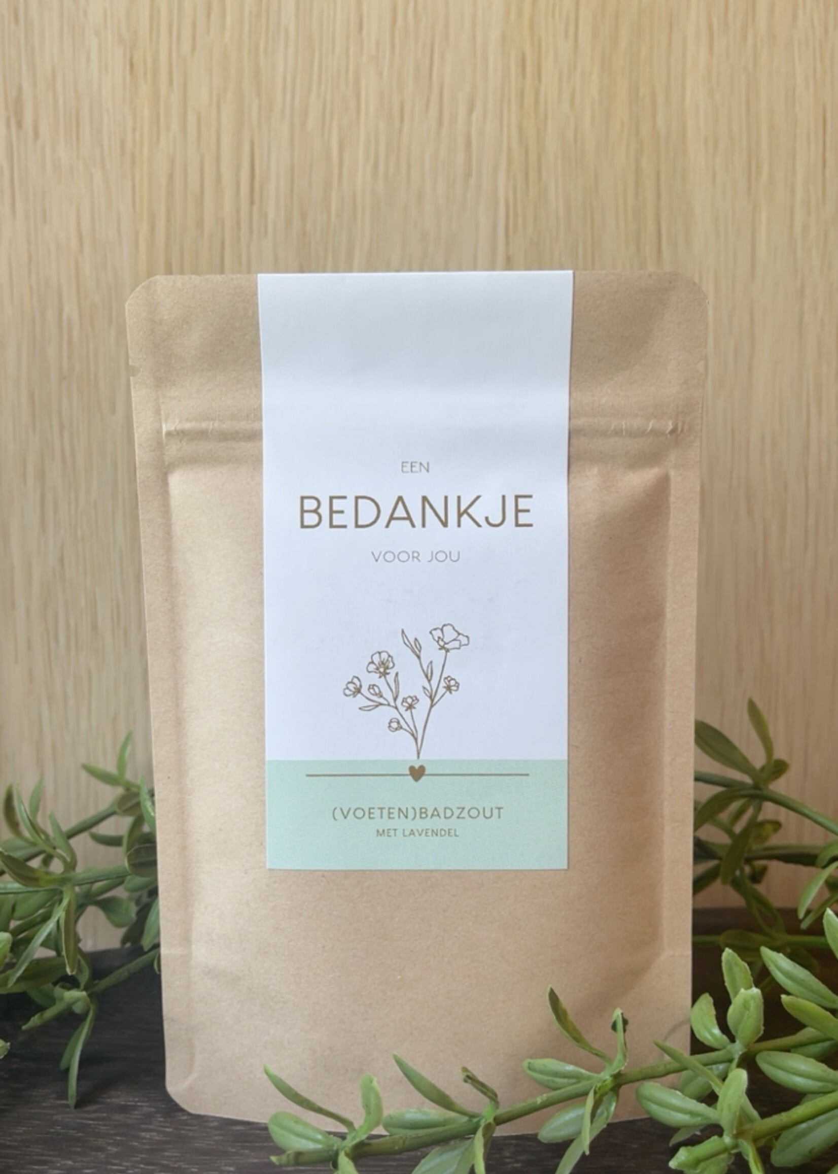 Voeten badzout 'bedankje'