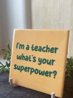 Tegeltje 'teacher'
