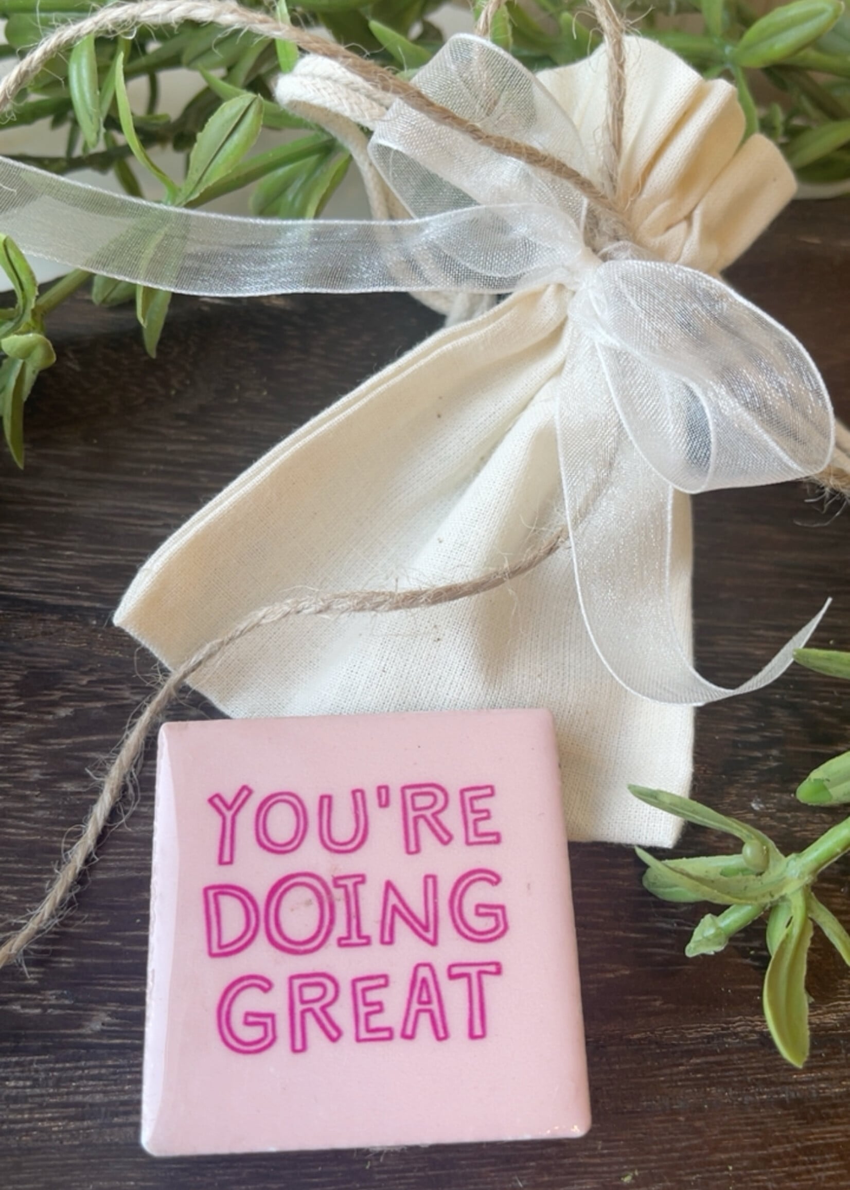 Magneettegeltje 'you're doing great'