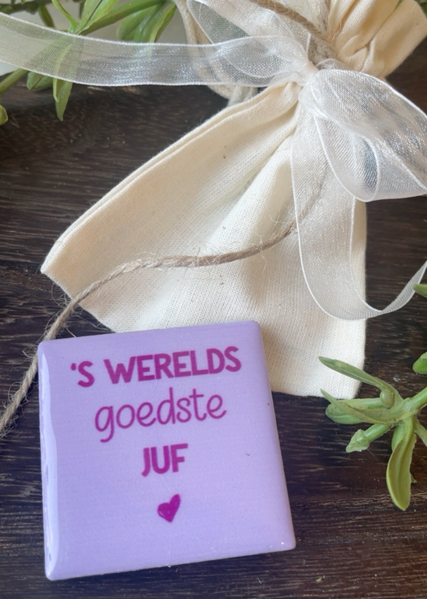 Magneettegeltje 'juf'
