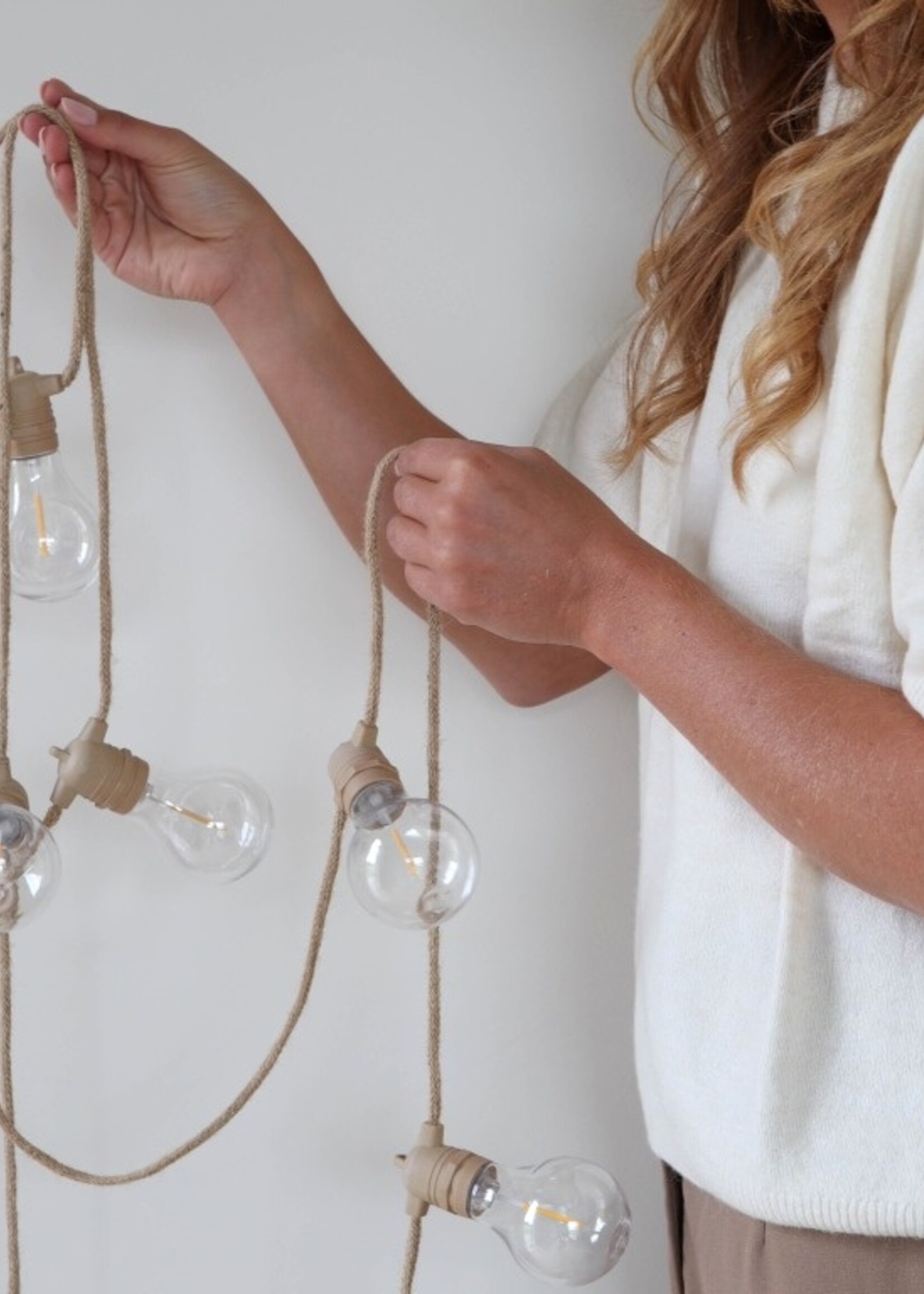 PRE-ORDER - Lichtsnoer beige outdoor