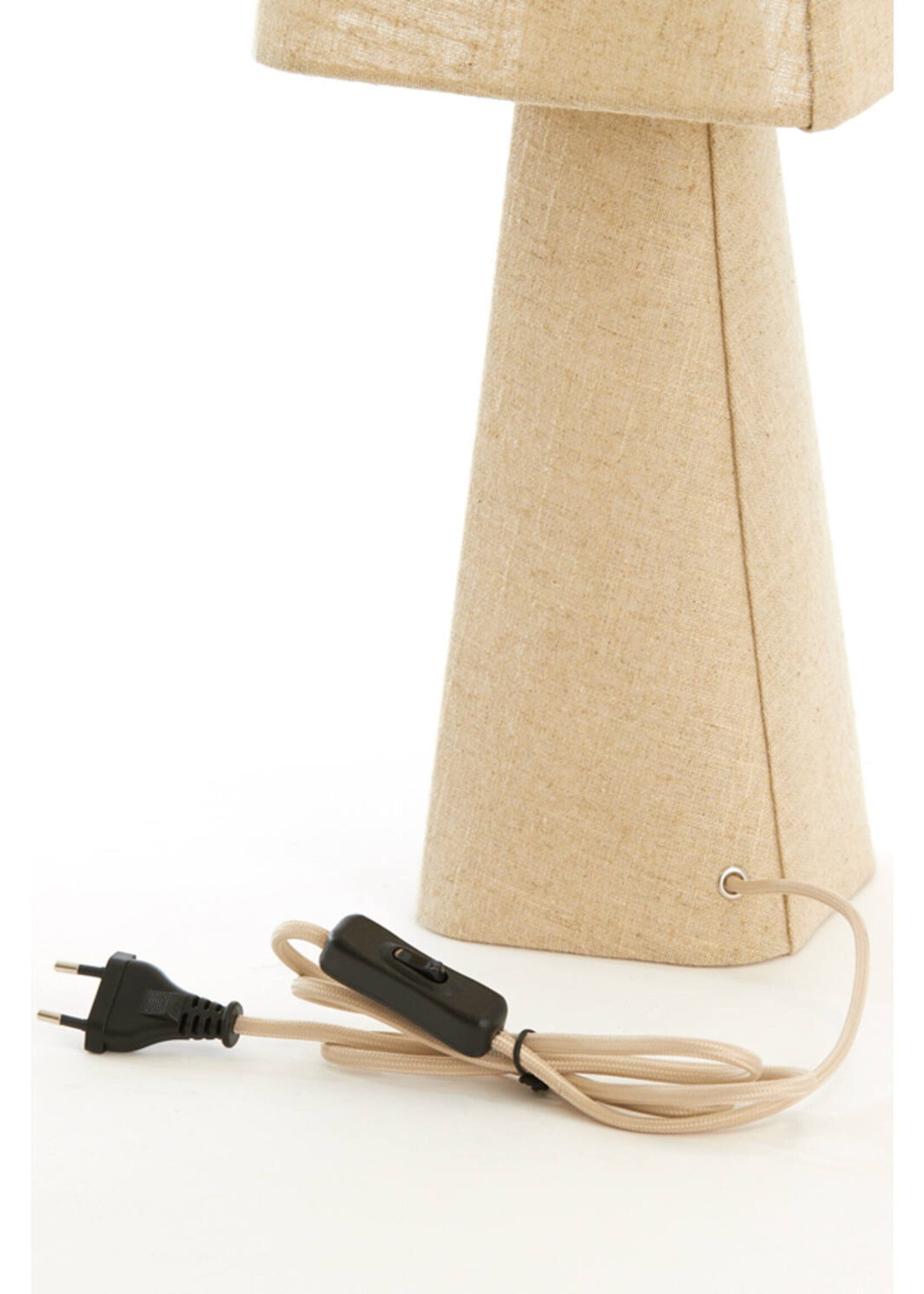 PRE-ORDER Tafellamp linnen naturel H58 cm