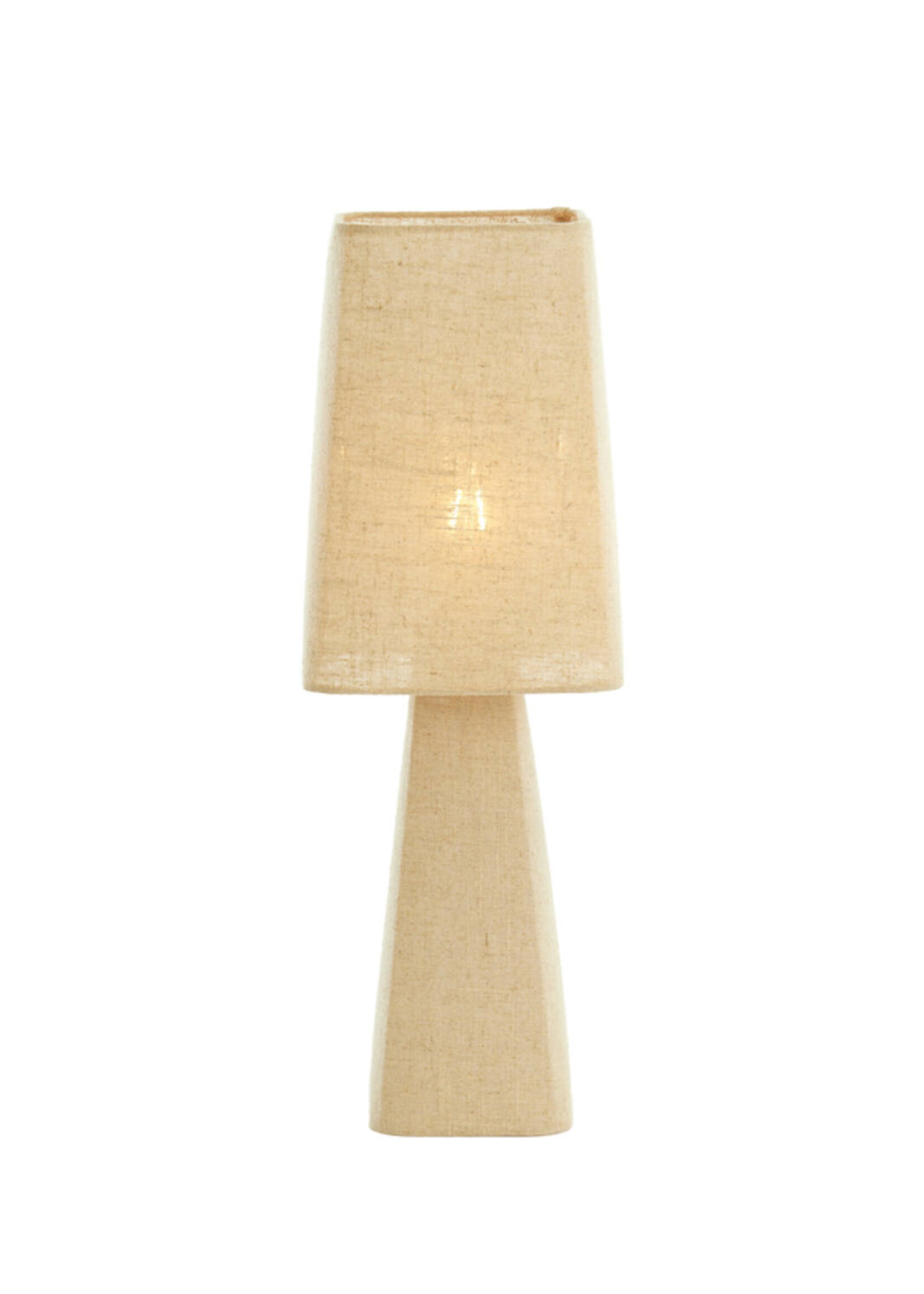PRE-ORDER Tafellamp linnen naturel H58 cm