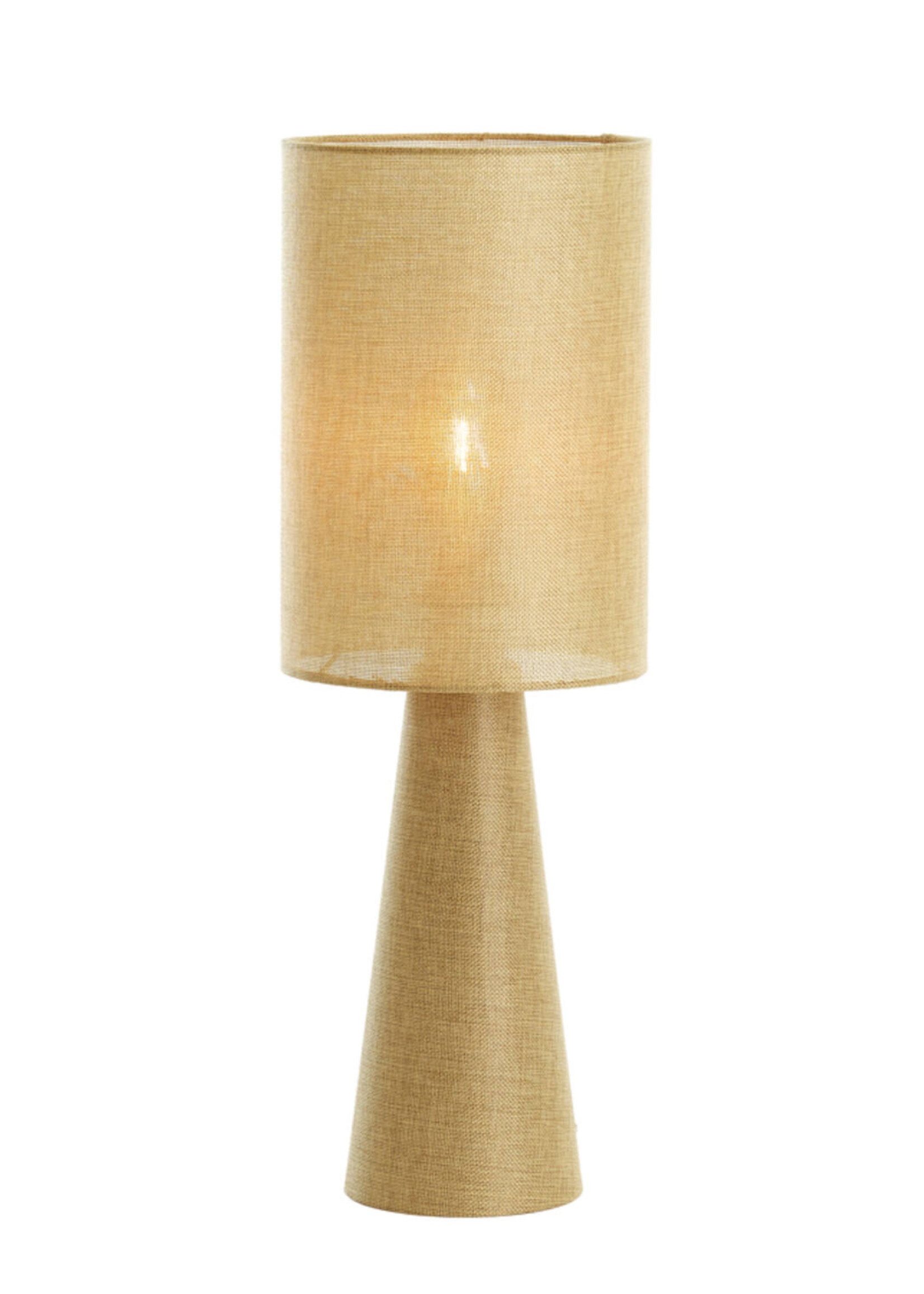 Tafellamp linnen olijfgroen H58 cm