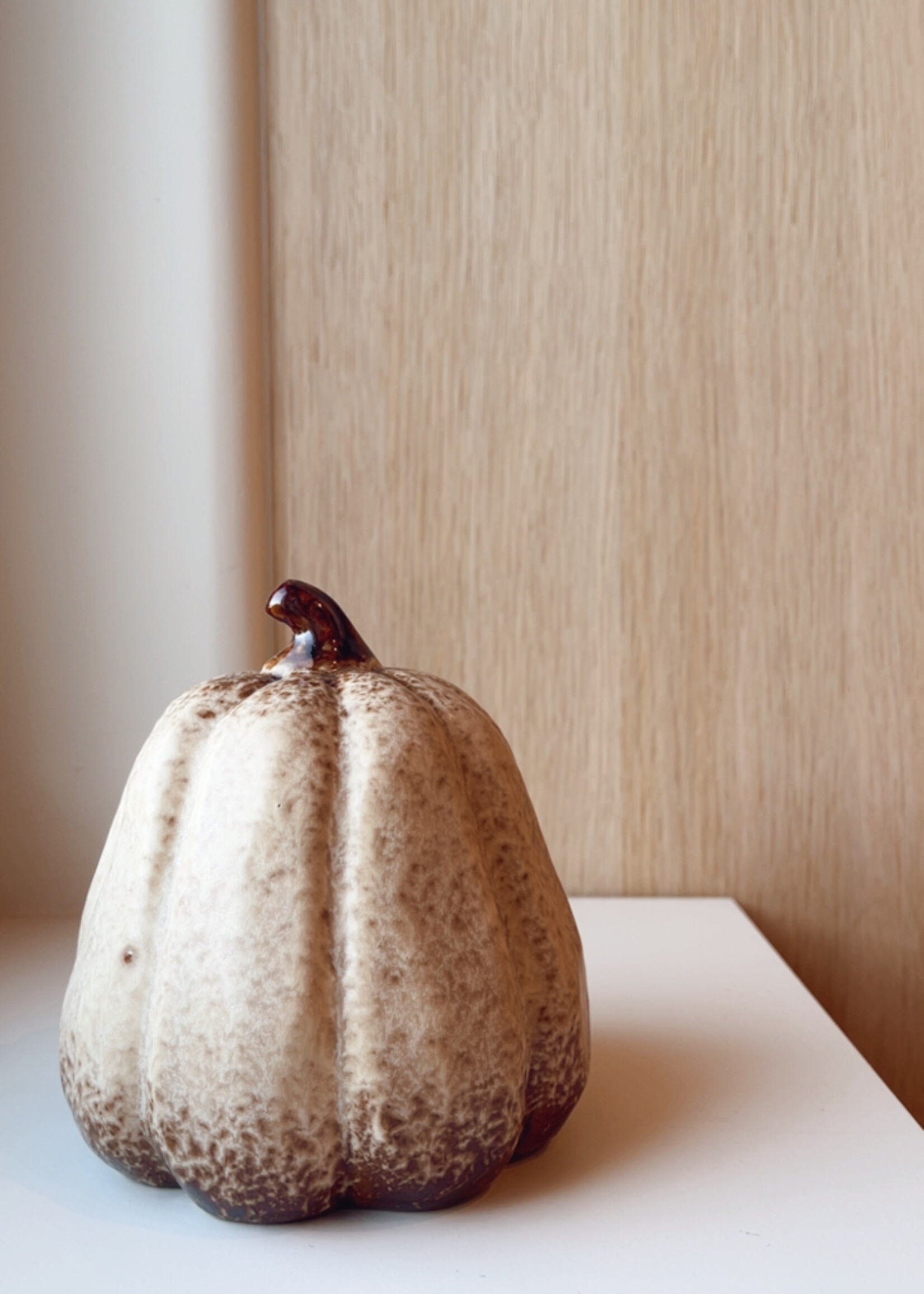 Pompoen peer hoog beige/bruin M