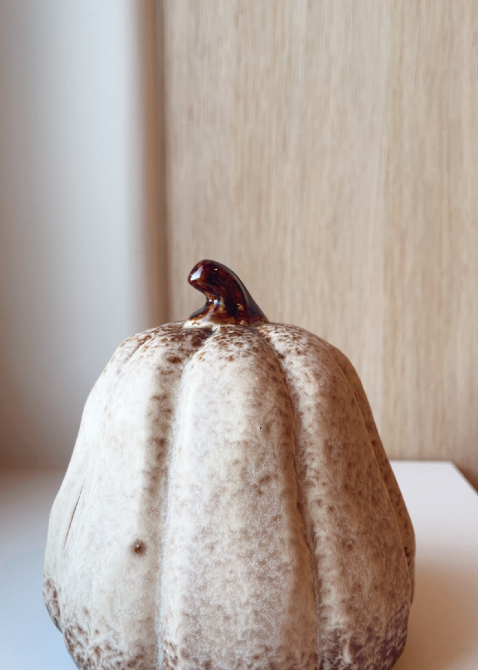 Pompoen peer hoog beige/bruin M