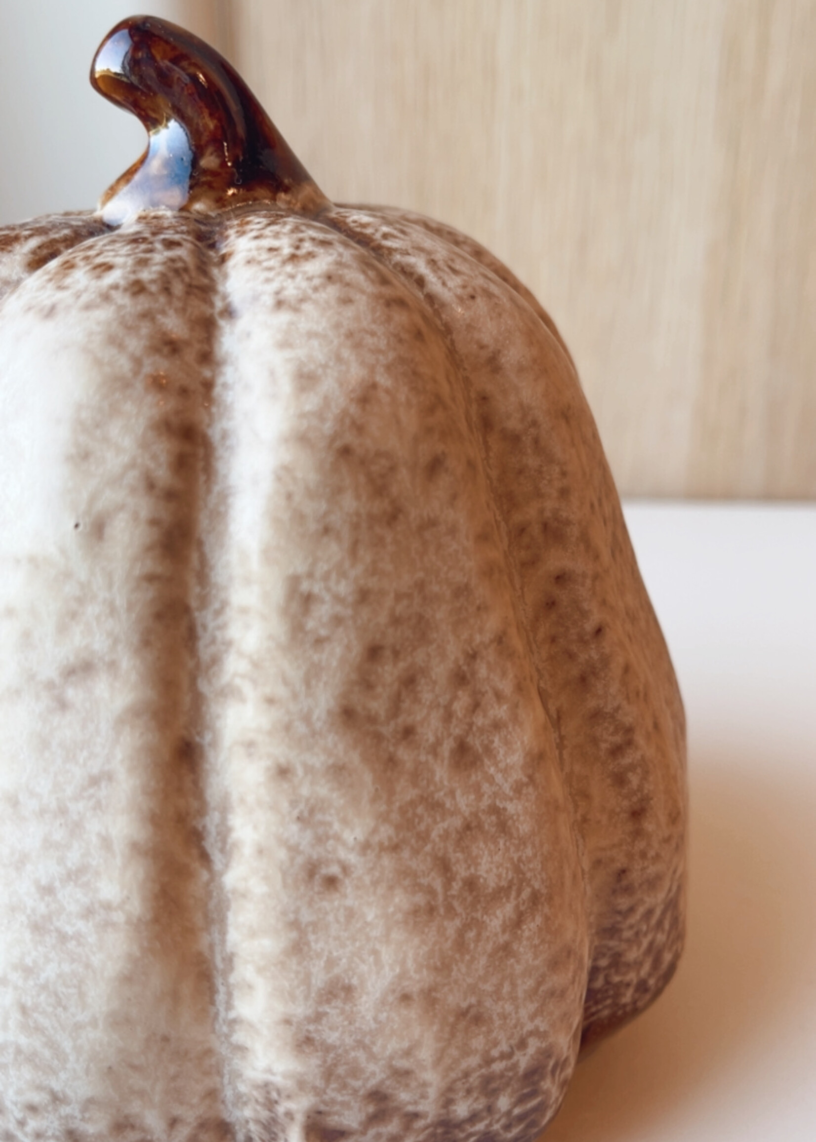 Pompoen peer hoog beige/bruin M