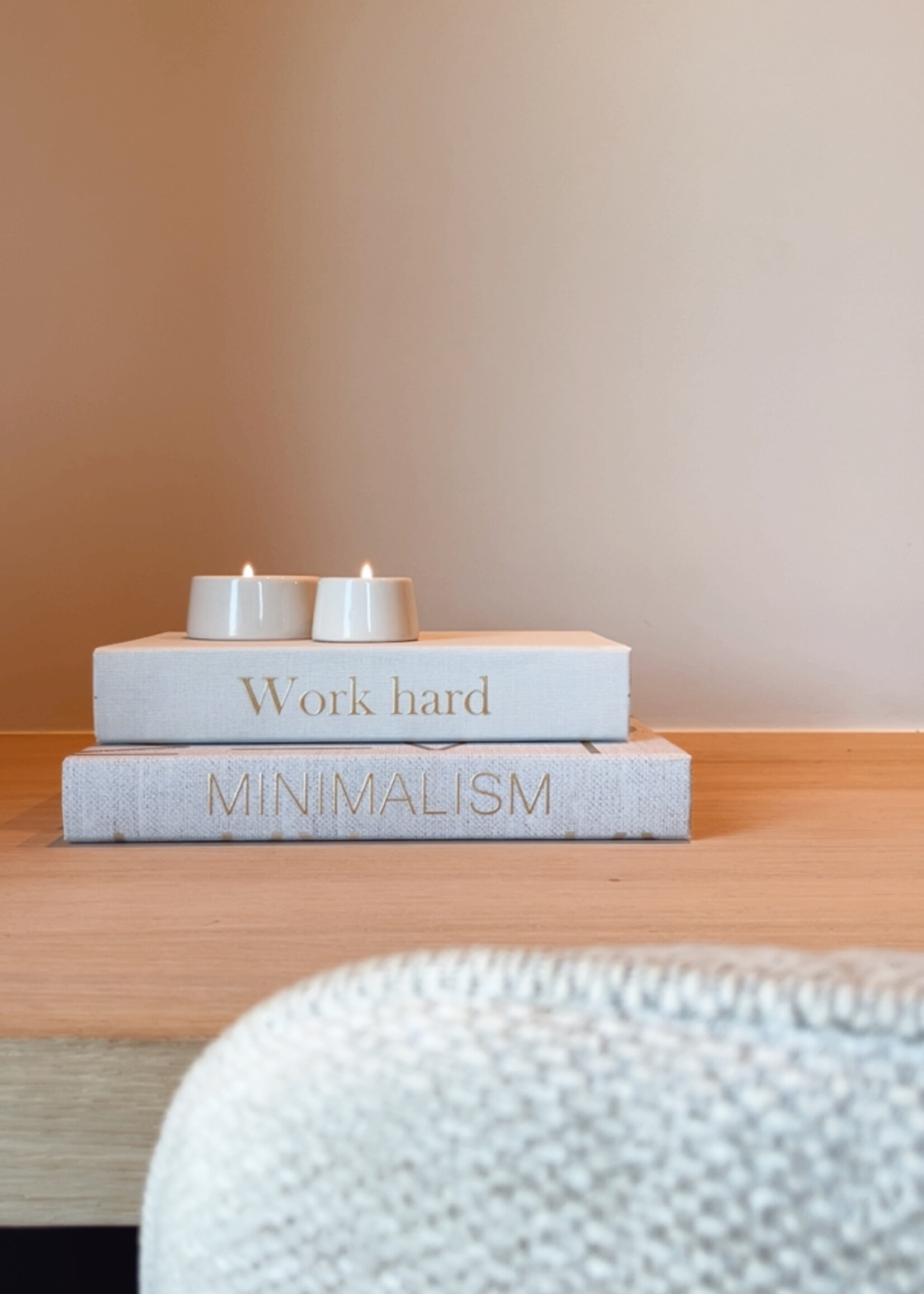 Opbergboek 'work hard' 26 x 17 cm