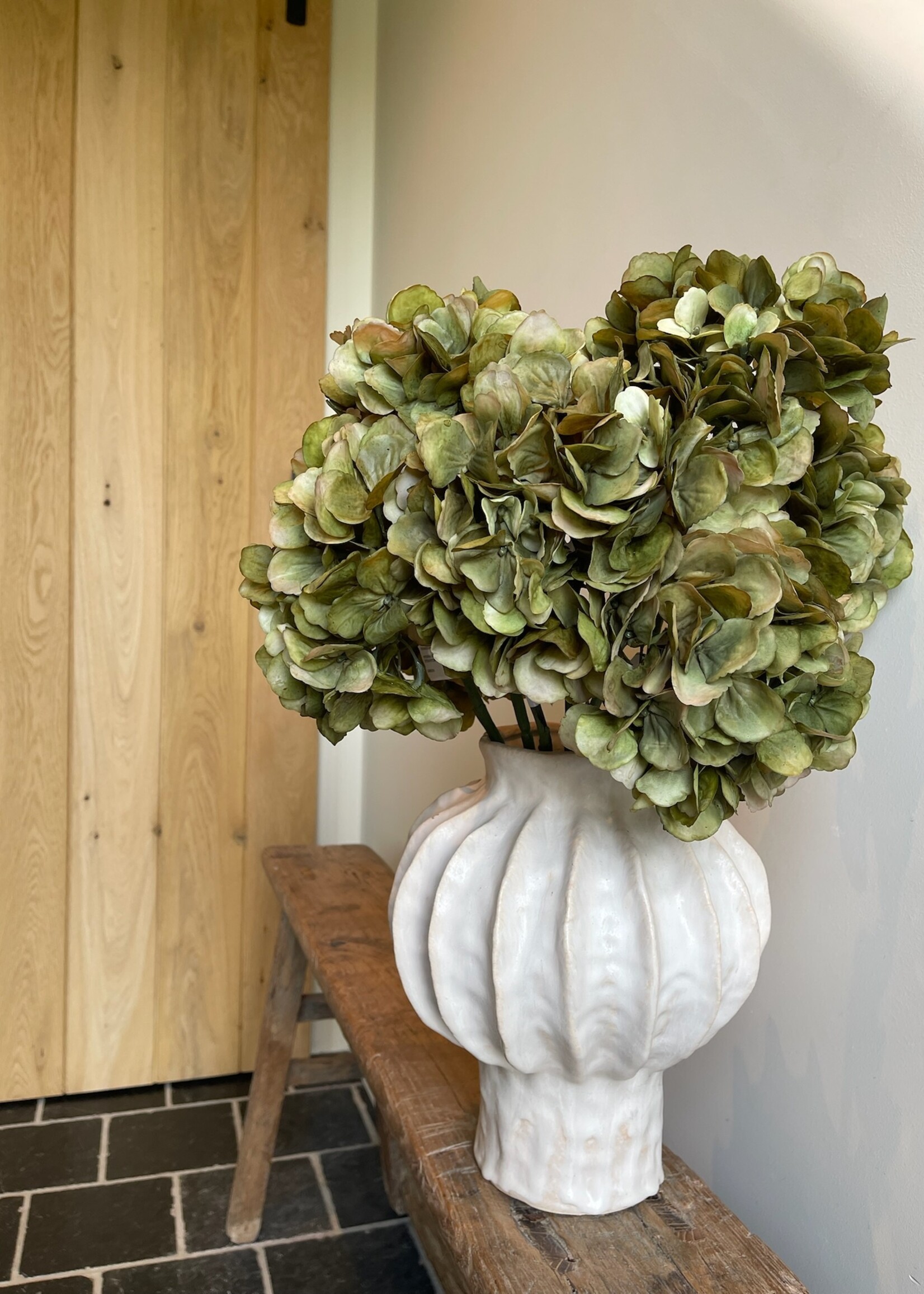Hortensia 'green' real touch