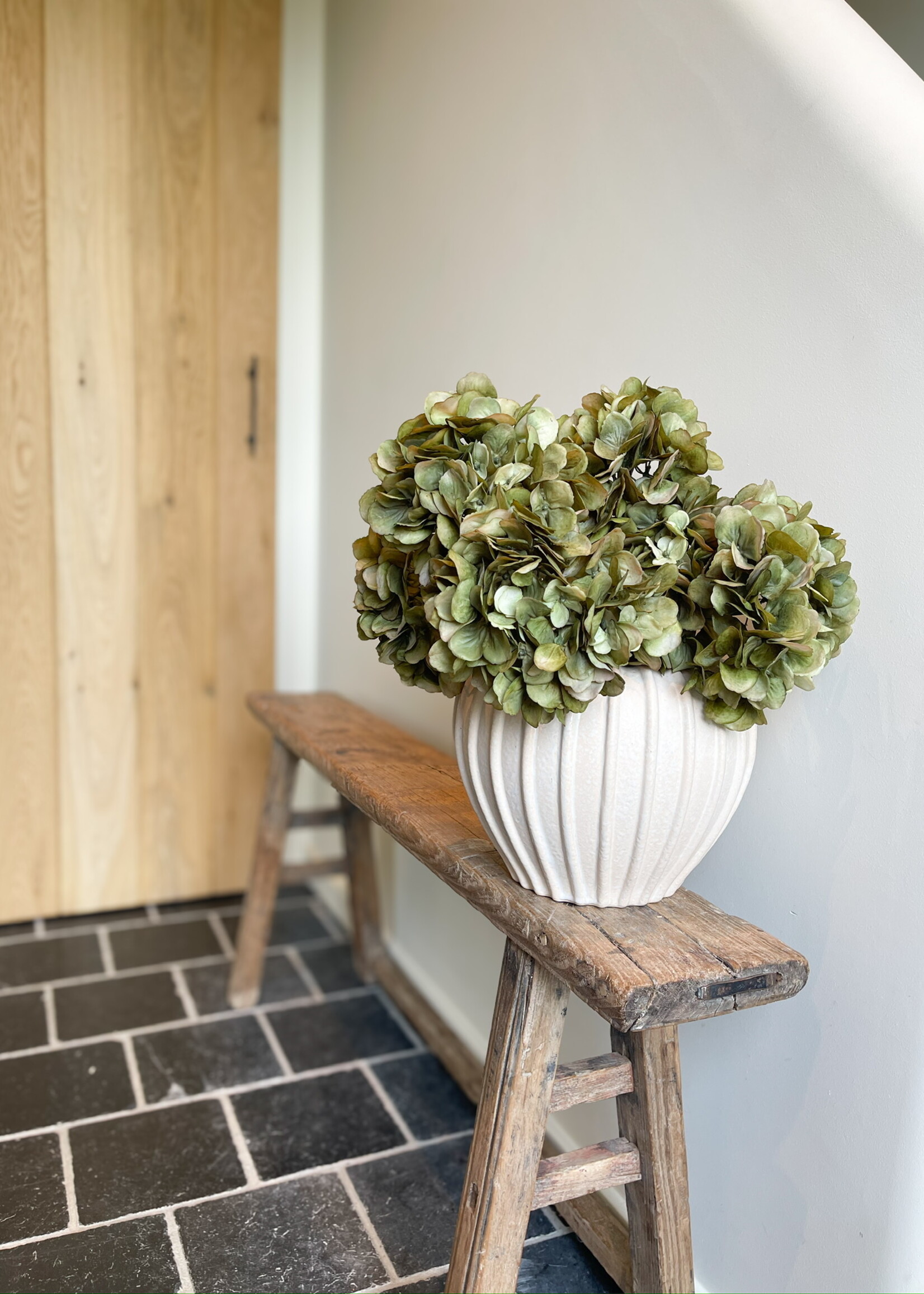 Hortensia 'green' real touch