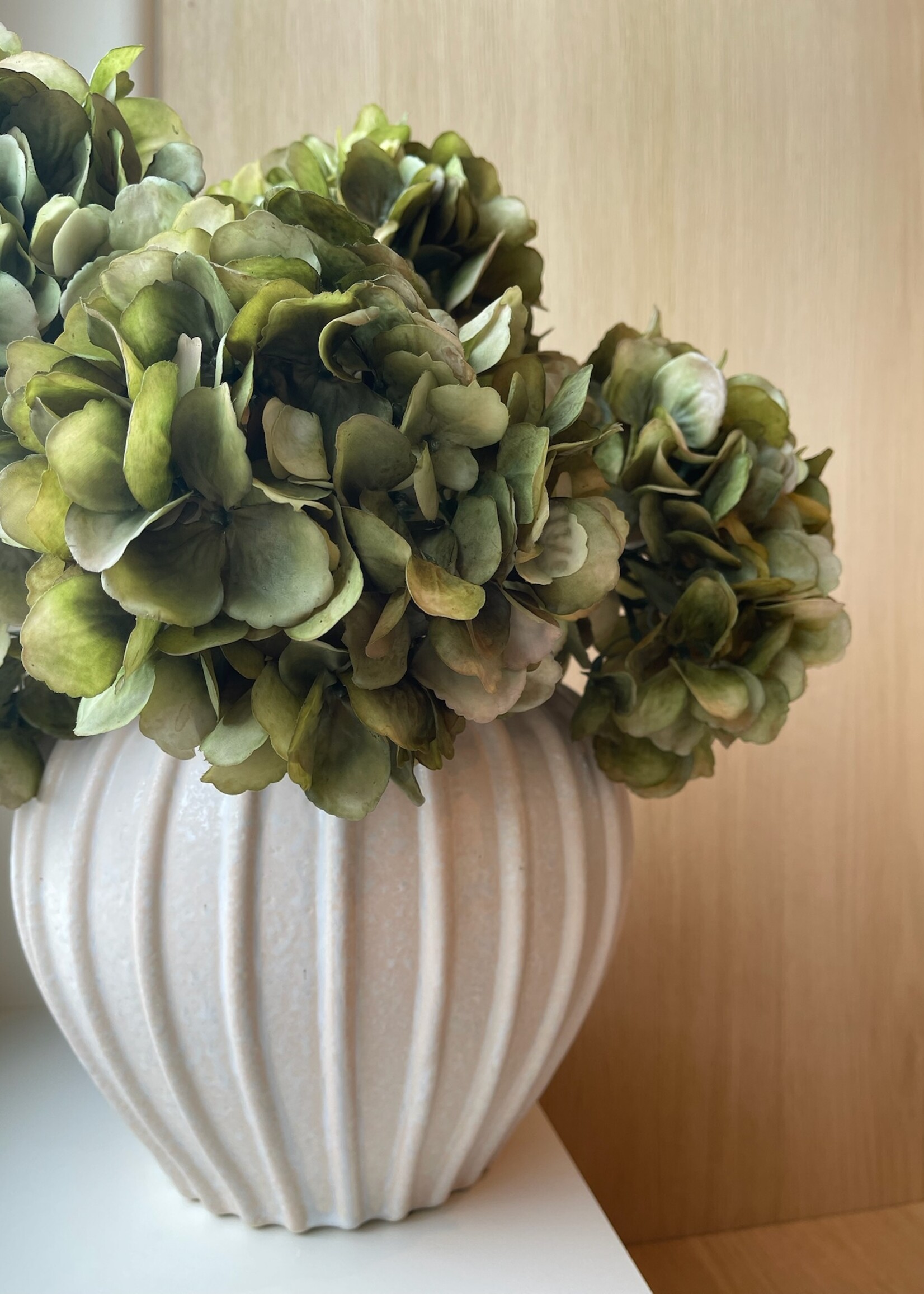 Hortensia 'green' real touch