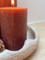 Kaars 'chestnut' H10 cm