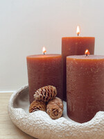 Kaars 'chestnut' H13,5 cm