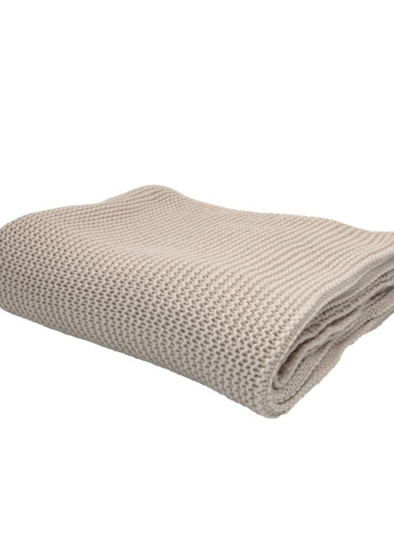 Plaid beige gehaakt 130x170