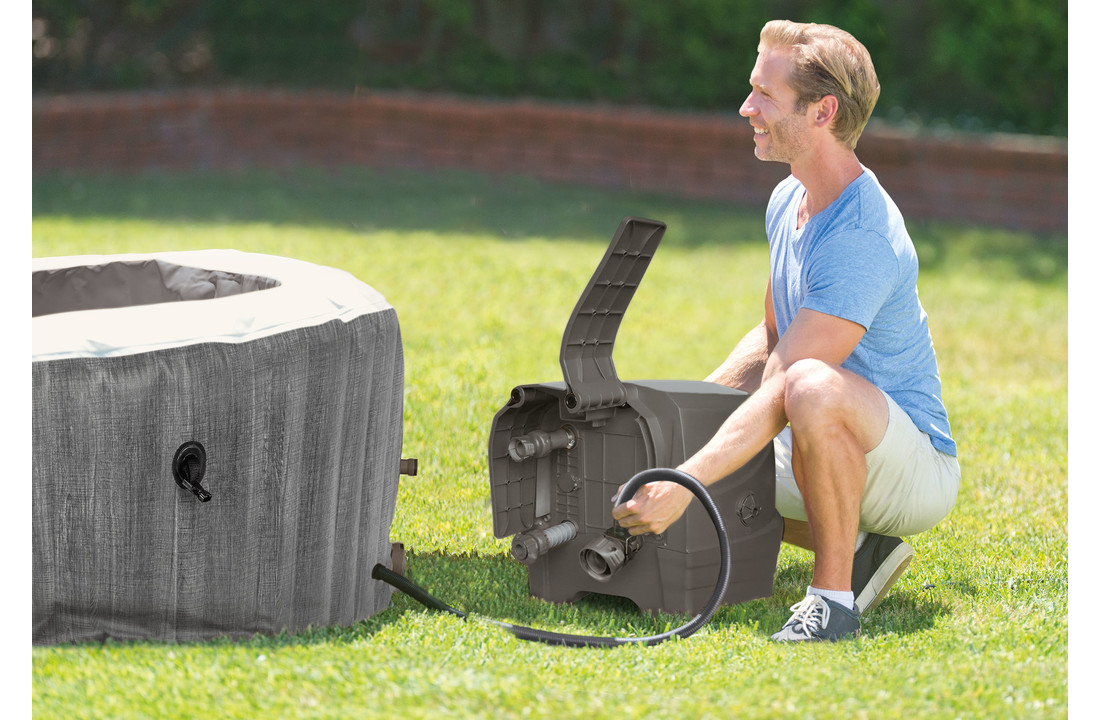 Intex PureSpa Greywood Deluxe opblaasbare spa 4-persoons