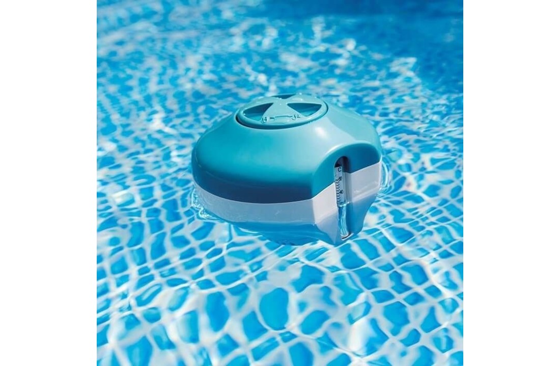 Intex 2-in-1 chloordrijver met thermometer