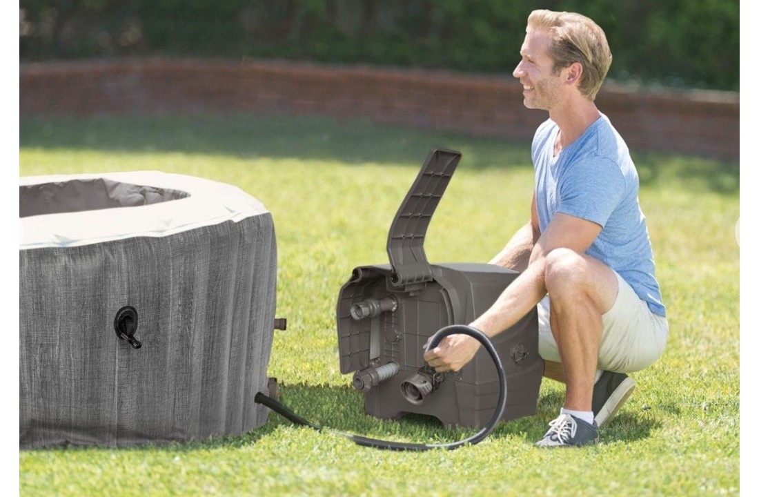 Intex PureSpa Greywood Deluxe opblaasbare spa 6-persoons