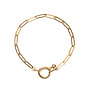 Armband chain big plain goud