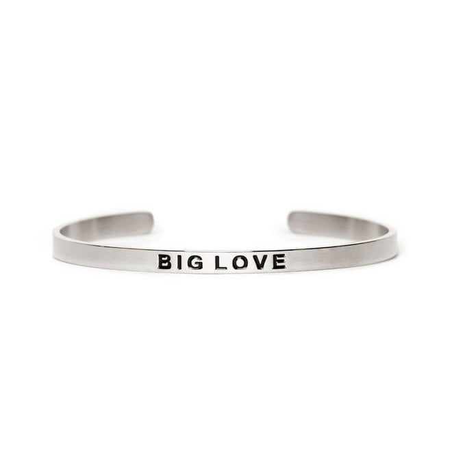 Cuff big love zilver