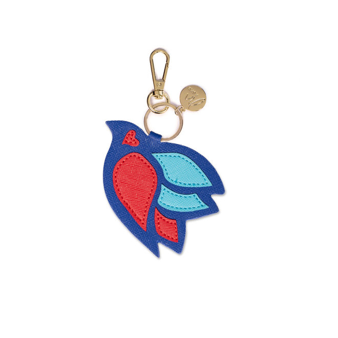 Bag charm bird blue