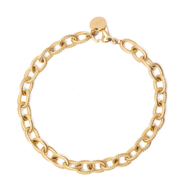 Armband chain big luxe goud