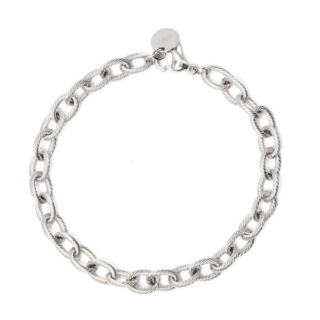 Armband chain big luxe zilver