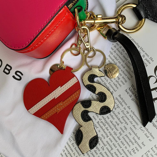 Bag charm heart red