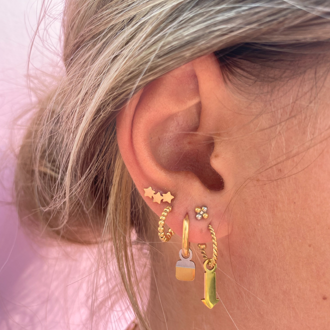 Oorknopjes dots duotone