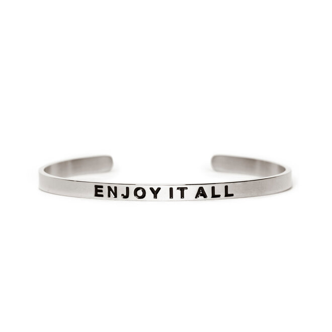 Cuff enjoy it all zilver