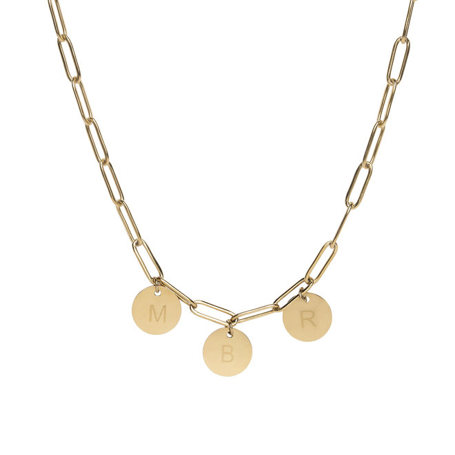 PRE ORDER Gepersonaliseerde initialen ketting | 3 bedels