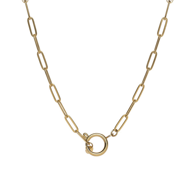 Ketting chain big plain goud