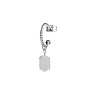 Oorring twisted zeshoek zilver