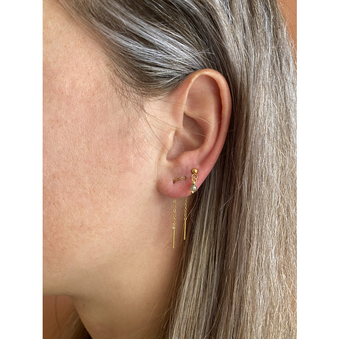 Oorknopjes labradoriet goud