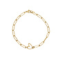 Armband chain big heart goud