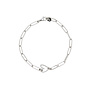 Armband chain big heart zilver