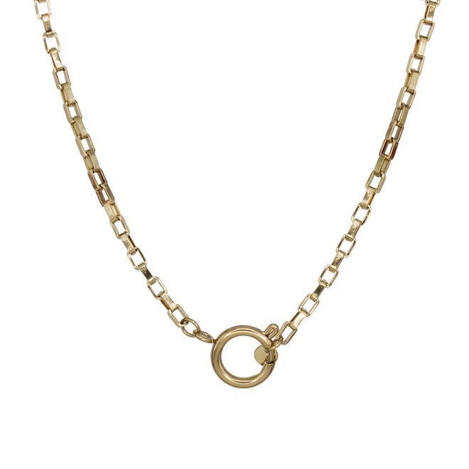 Ketting lock chain square goud