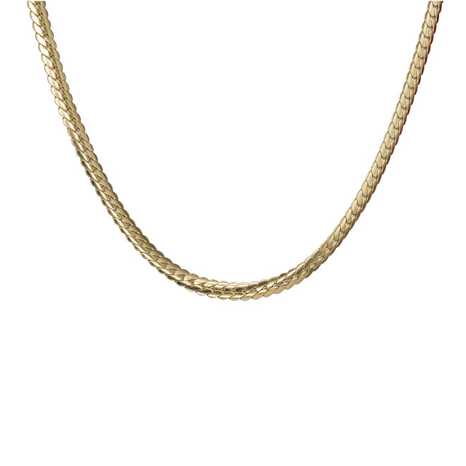 Ketting flat chain goud