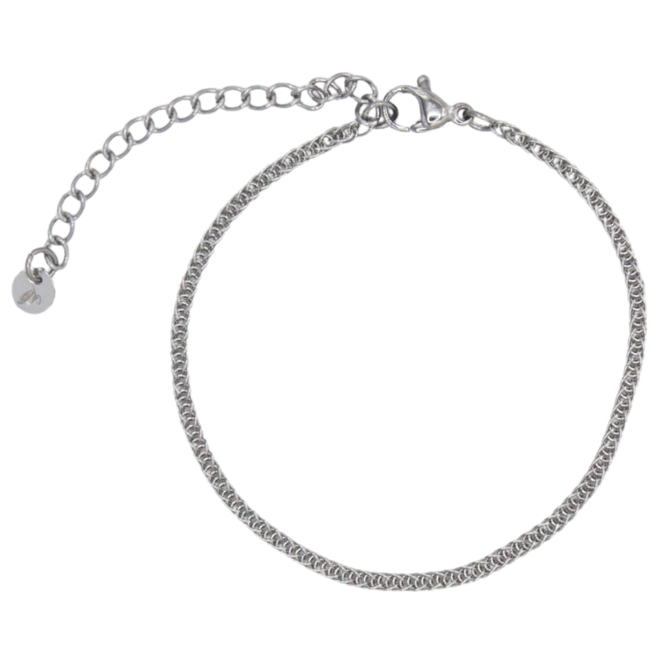 Armband chain plain zilver