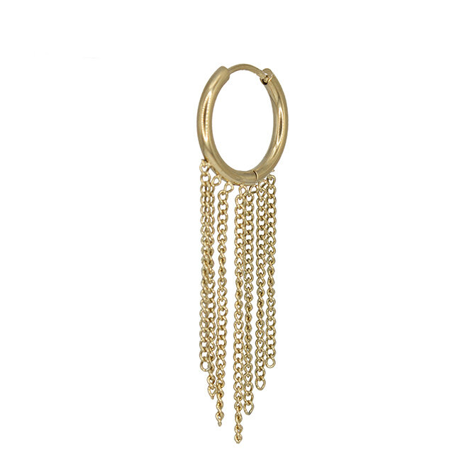 Oorring statement chains goud