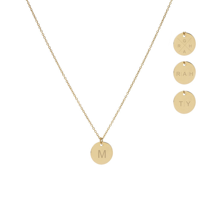 Gepersonaliseerde initialen ketting small | 1 bedel