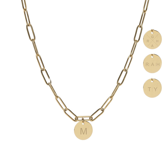 Gepersonaliseerde initialen ketting | 1 bedel